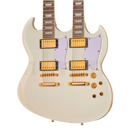 Harley Benton DC-Custom II 612 White