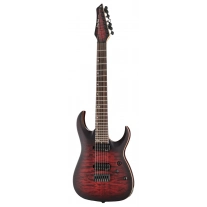 Электрогитара Harley Benton Amarok-7 BKRD Quilted Burst