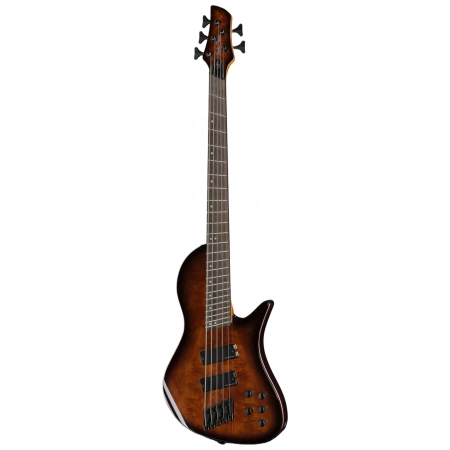 Бас-гитара Harley Benton MSB-5 Black Flame Burl Бас-гитара Harley Benton MSB-5 Black Flame Burl
