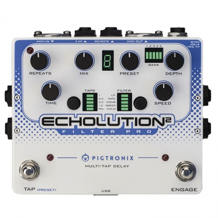 Pigtronix Echolution 2 Filter Pro Multi-Tap Delay