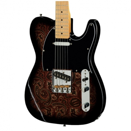 Harley Benton TE-70 Black Paisley