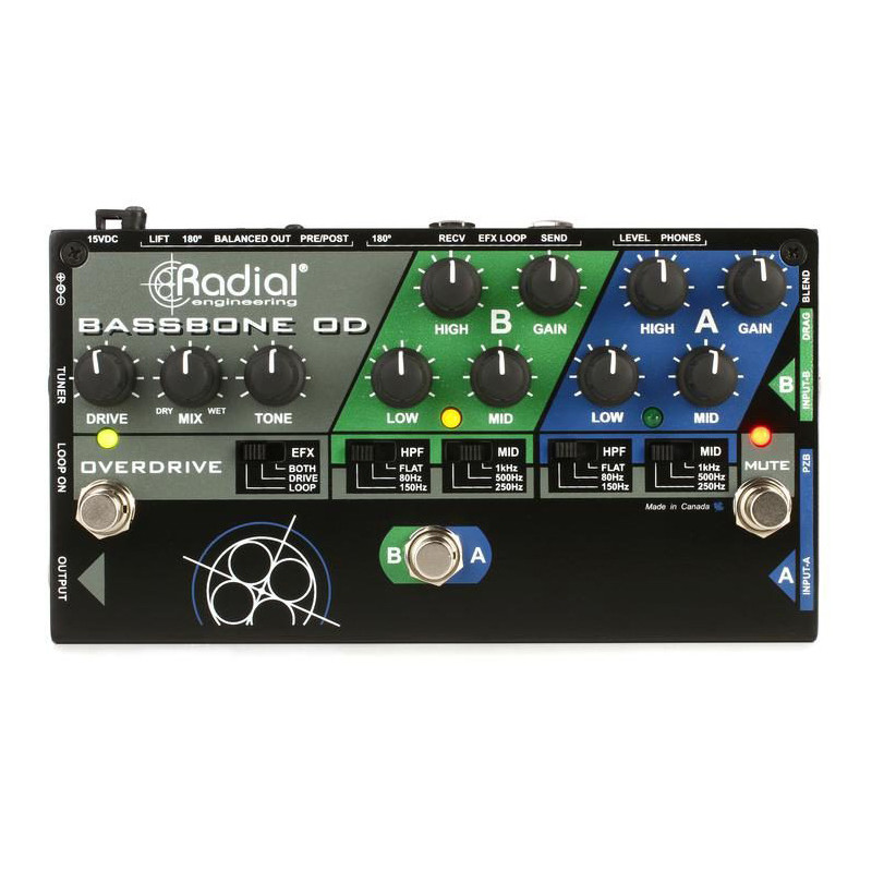 Radial Tonebone Bassbone OD Bass Preamp/DI цена, купить в Украине. Басовая педаль преамп / DI